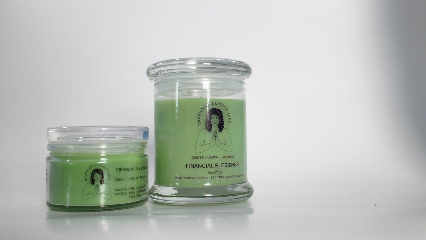 Financial Blessing — Intentional Prosperity & Abundance Candle